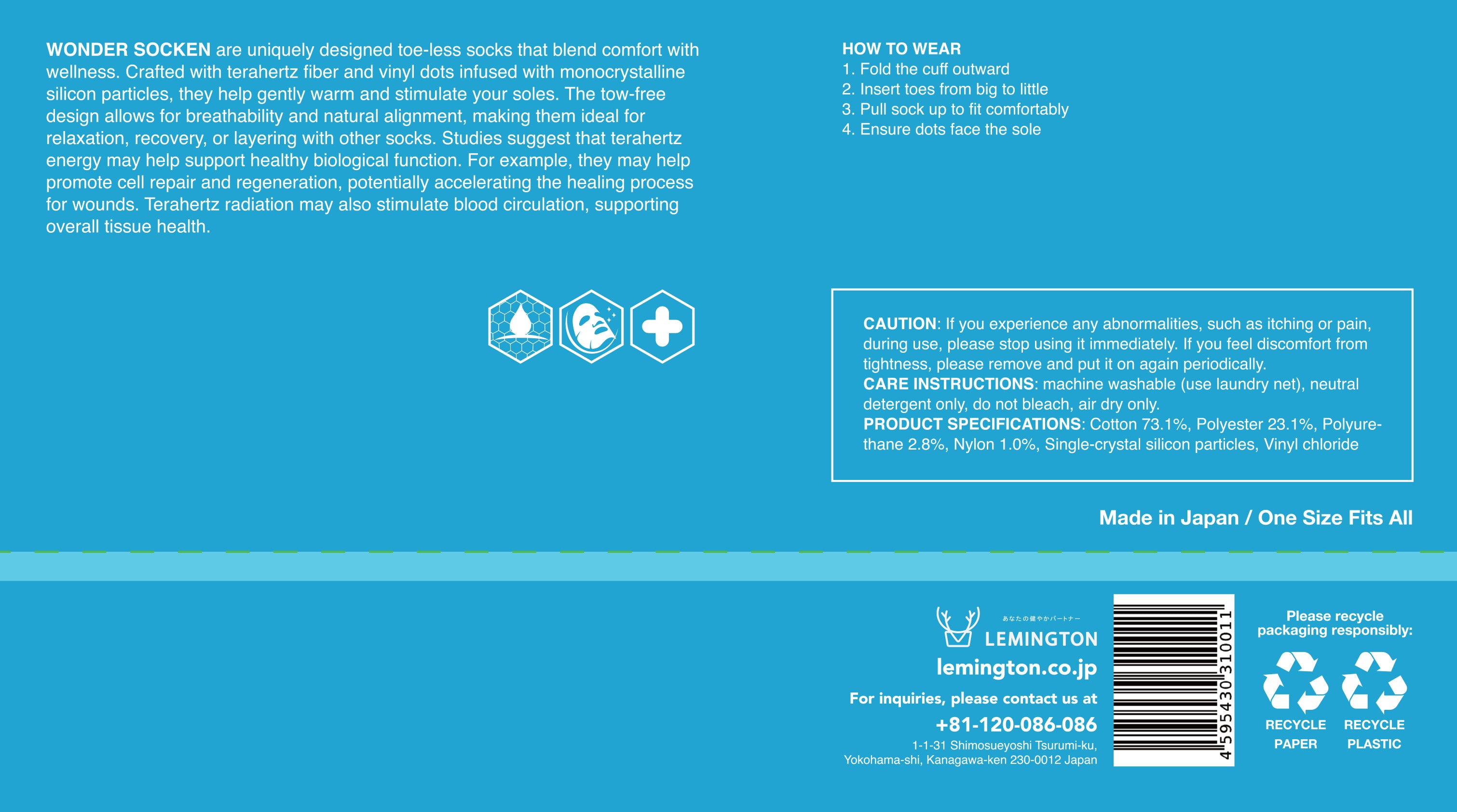 Wonder Socken - Toe-Less Terahertz Recovery Socks